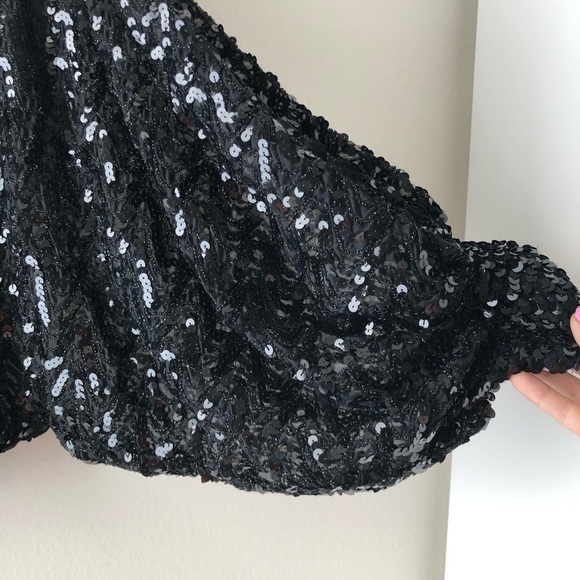 Vintage Miss H Sequin Batwing Disco 🕺 70s/80s Top - Picture 3 of 8